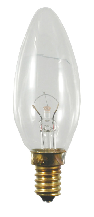 Scharnberger+Has. Kerzenlampe 35x100mm E14 240V 15W klar 40881