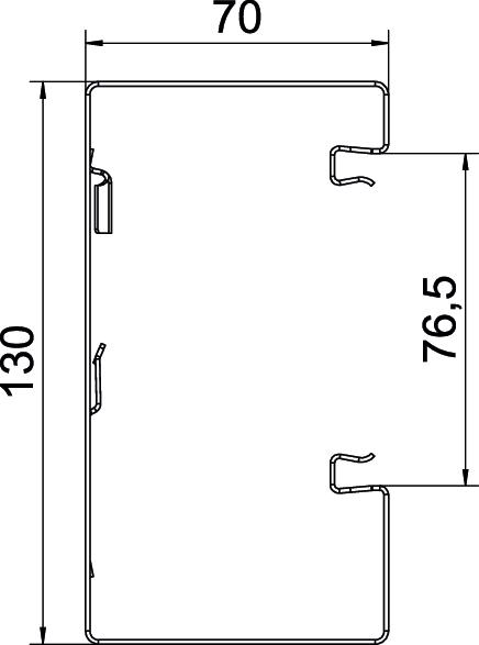 2 M OBO Bettermann Vertr Geräteeinbaukanal o. OT 70x130x2000, St GS-A70130RW