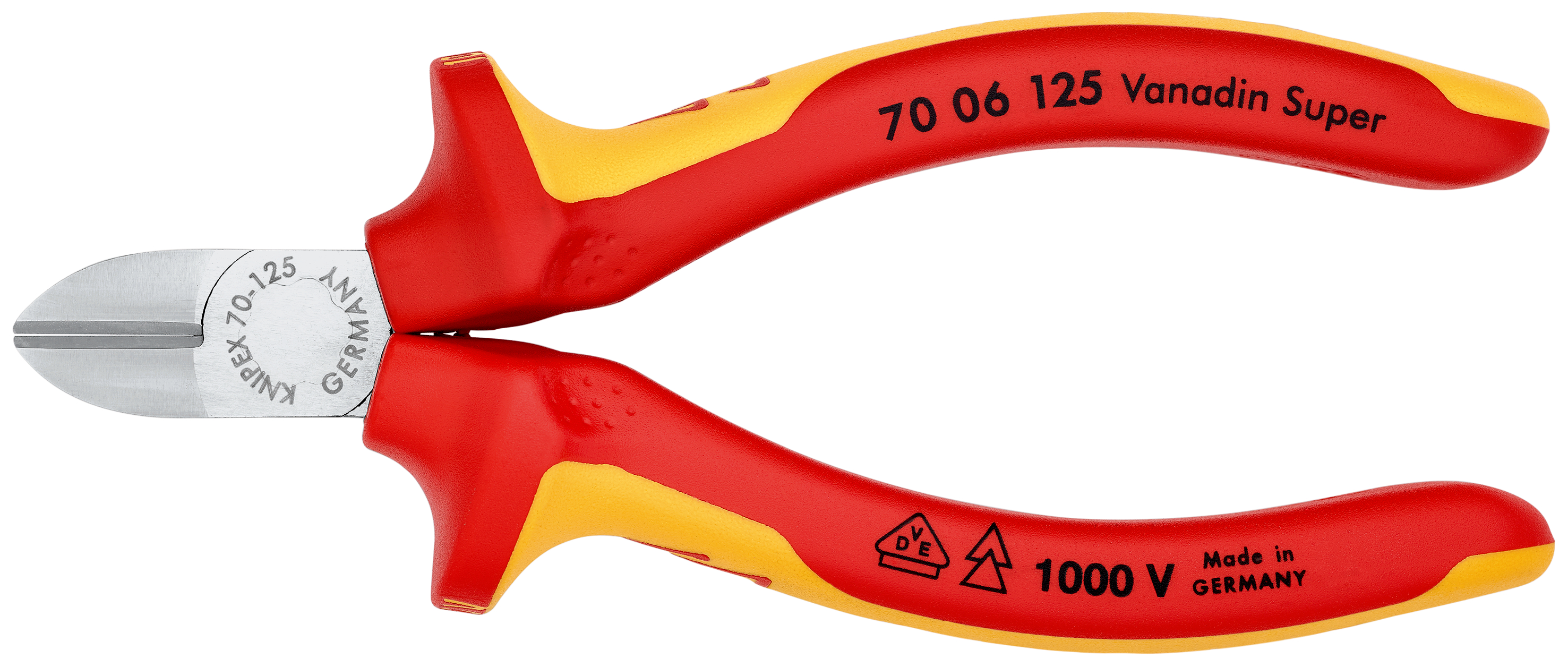 Knipex-Werk Seitenschneider isoliert, 125mm 70 06 125