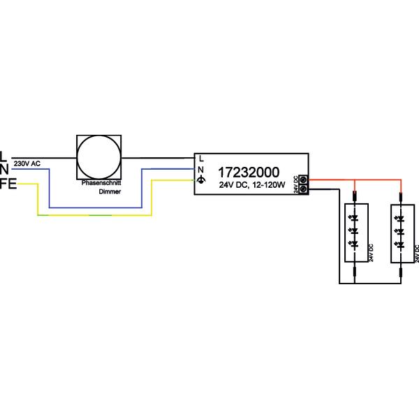 Brumberg Leuchten LED-Netzgerät 12-120W 24V IP20 dimm. Phasenab. 17232000