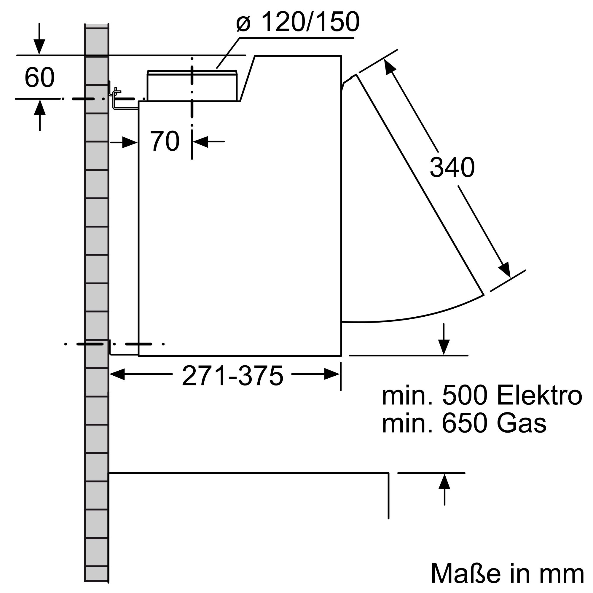 Siemens MDA Zwischenbauhaube iQ100 LE63MAC00
