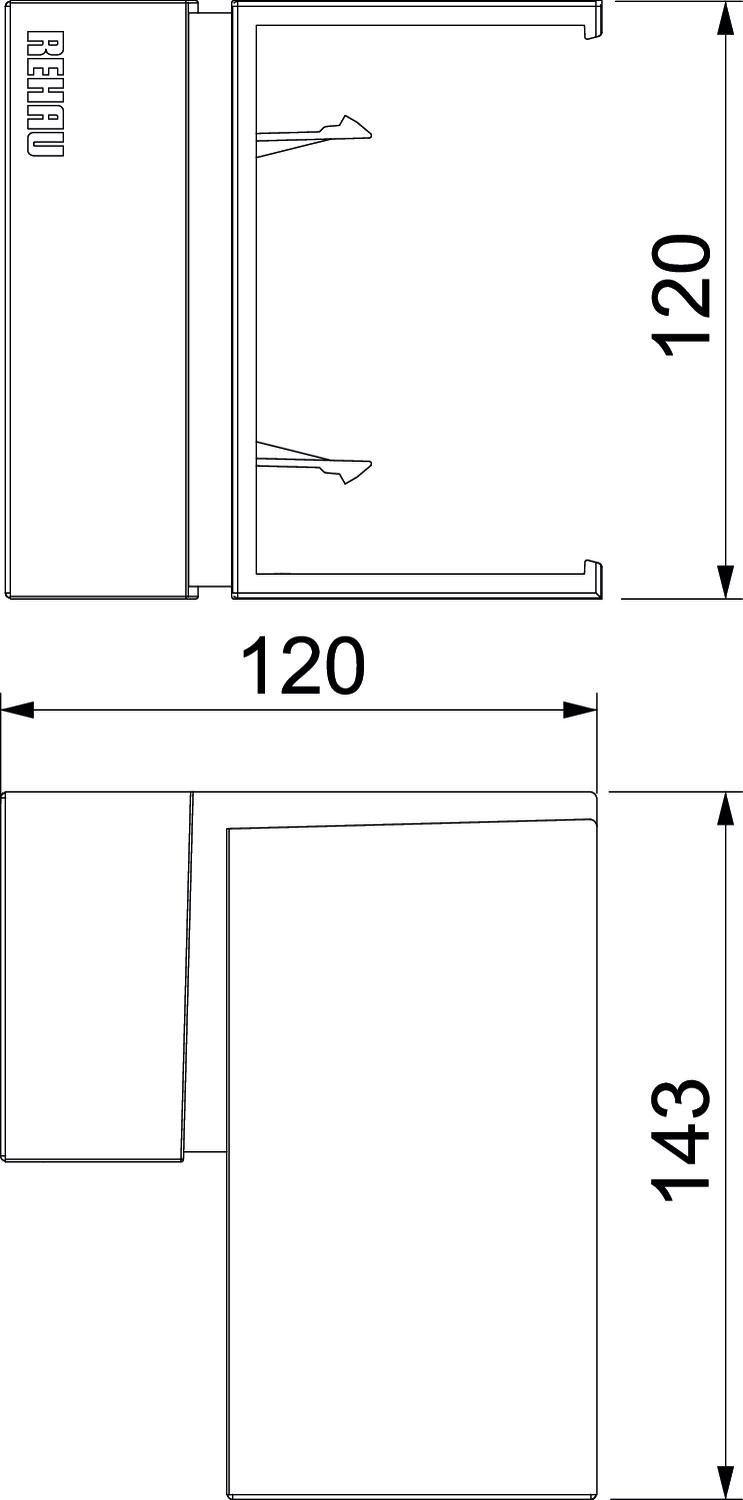 Rehau SIGNA BASE Inneneck 70x110, RAL9010 BRK IE70110 rws