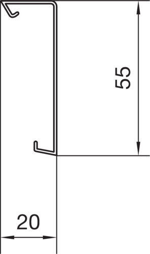 2 M Tehalit SockelleistenkanalOberteil zu SL 20x55mm vw SL2005529016