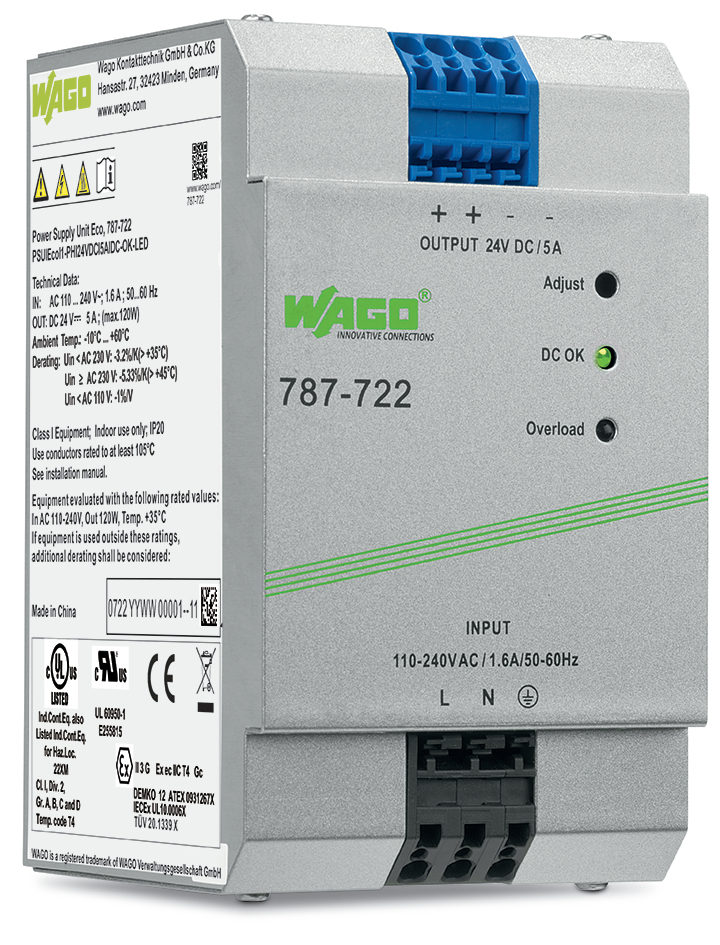 WAGO GmbH & Co. KG Stromversorgung 24VDC 5A 787-722