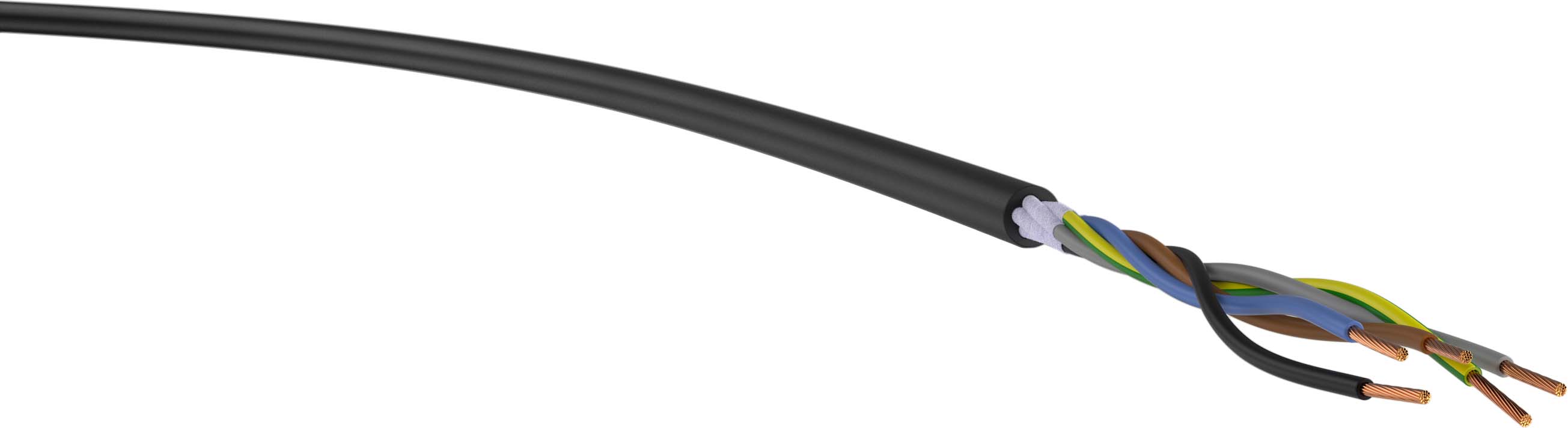 50 M Verschiedene-Diverse K+L H07RN-F 5G2,5 Ri. 50 Gummischlauchleitung H07RN-F 5G2,5