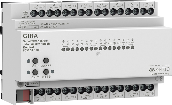 Gira Schalt-, Jalousieaktor 16f/8f 16 A 503800
