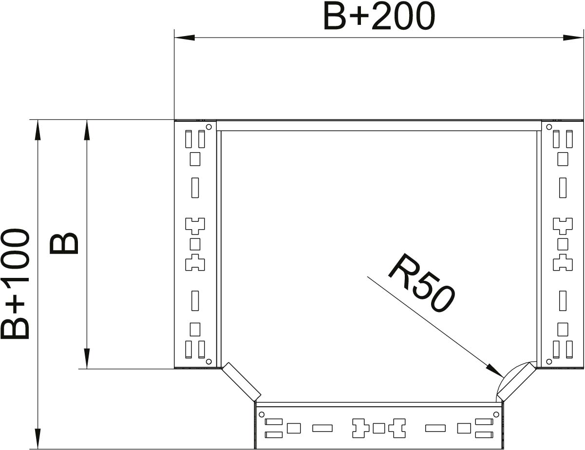 OBO Bettermann Vertr T-Abzweigstück 60x100mm RTM 610 FS