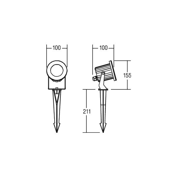 Brumberg Leuchten LED Erdspießstrahler 6W 230V IP65 eds 60103223