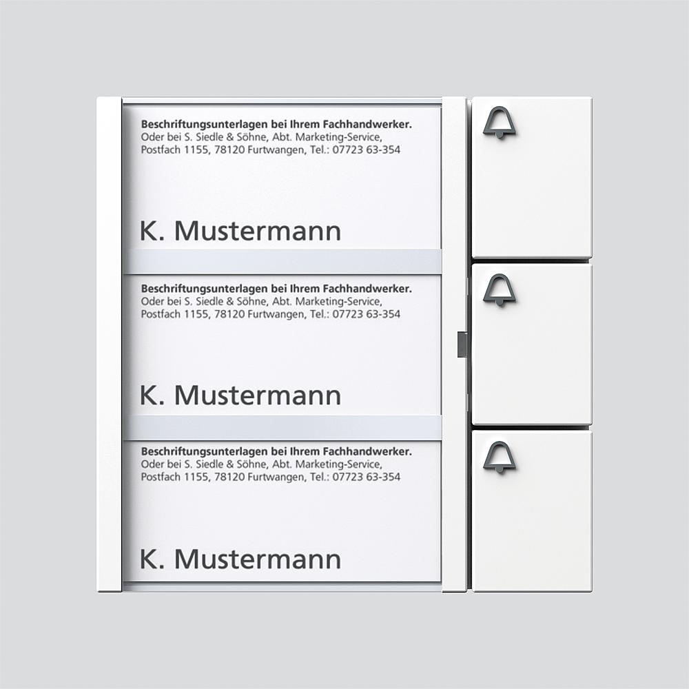 Siedle&Söhne Tasten-Modul weiss TM 612-3 W