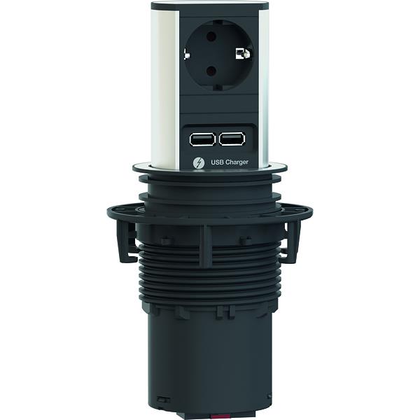 Bachmann Steckdosen Elevator 1xSchutz.,2xUSB 928.017