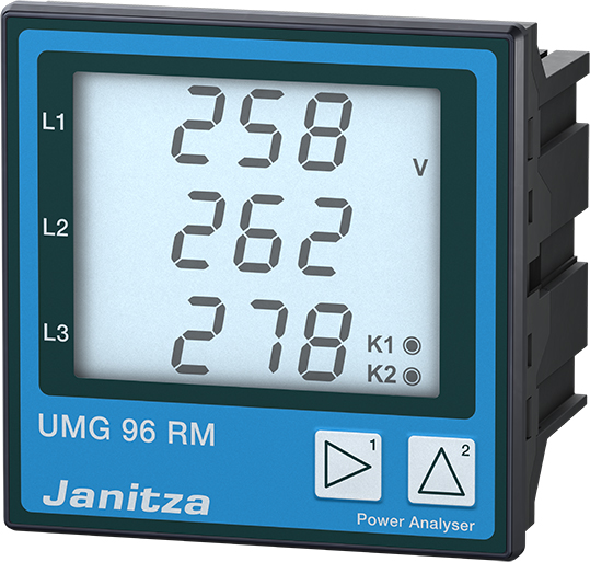 Janitza Electronic Netzanalysator 90-277VAC, 90-250VDC UMG 96RM-E #5222062