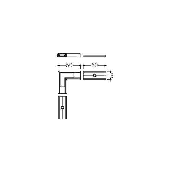 Brumberg Leuchten L-Verbinder alu-eloxiert 53051260