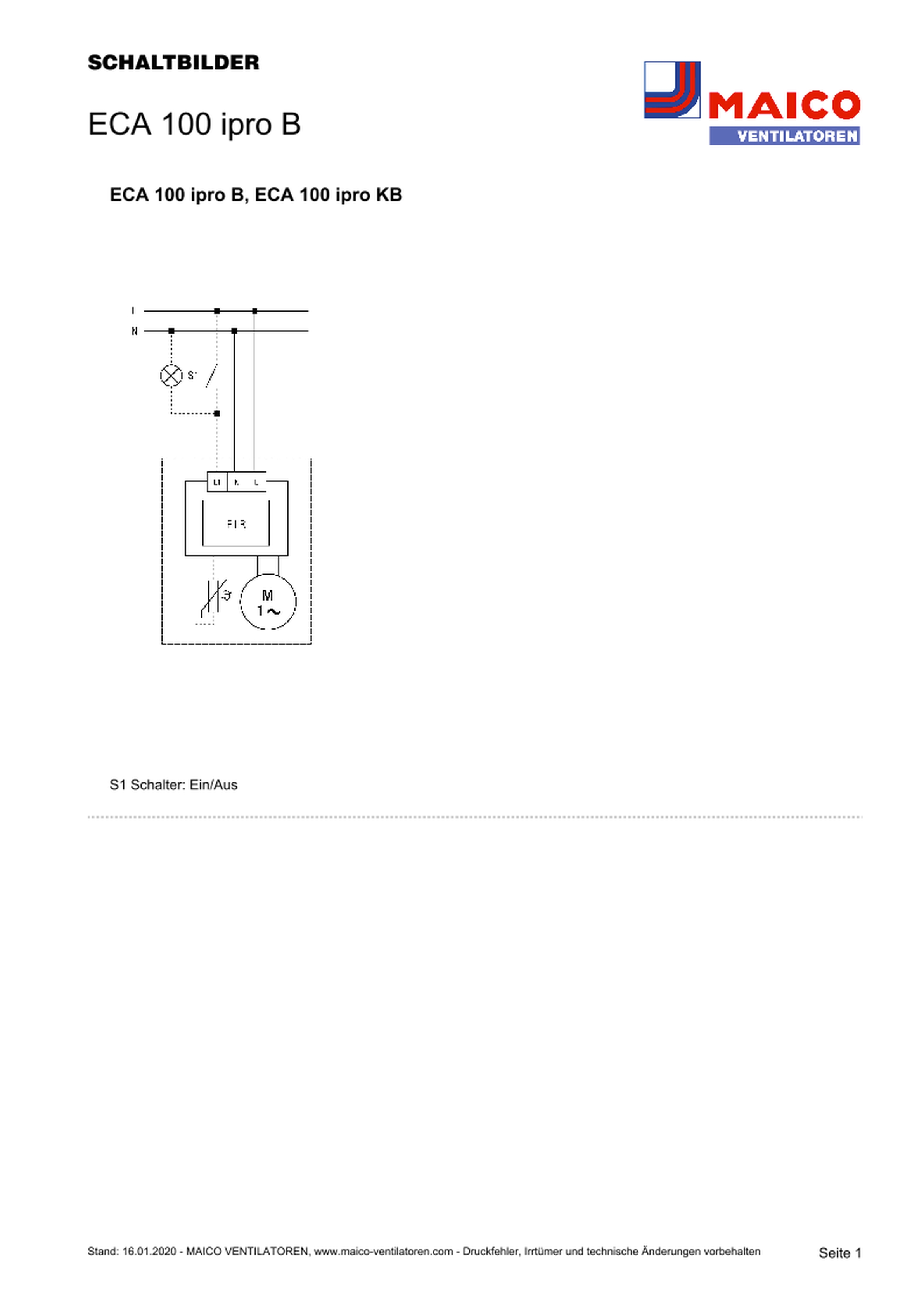 Maico Kleinraumventilator ECA 100 ipro B Maico Kleinraumventilator ECA 100 ipro B