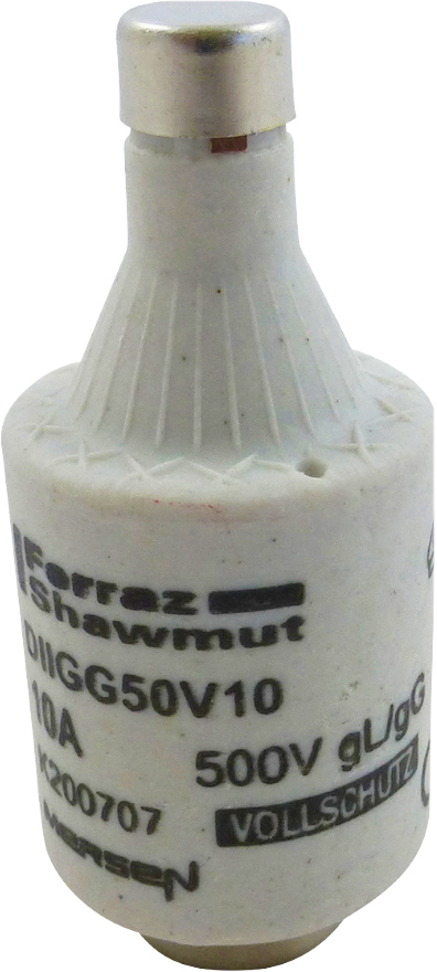 Mersen D-Sicherungseinsatz gG DII, 10A/AC500 DIIGG50V10