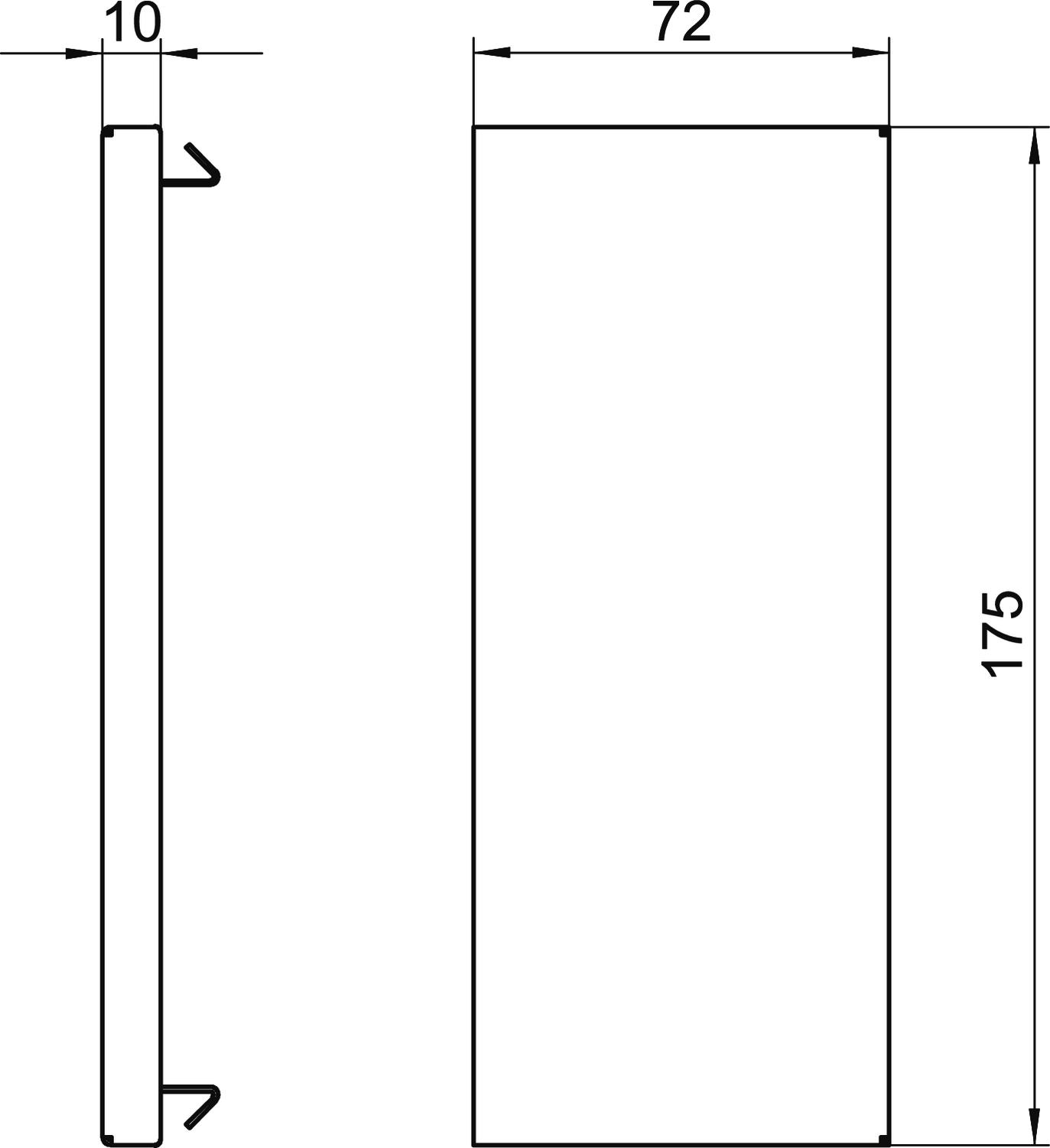 OBO Bettermann Vertr Endstück 70x170mm, St, rw GS-E70170RW