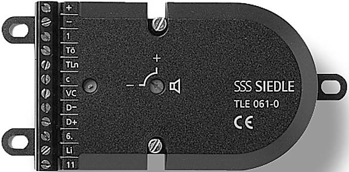 Siedle&Söhne Türlautsprecher für 1+n-Technik, sw TLE 061-01