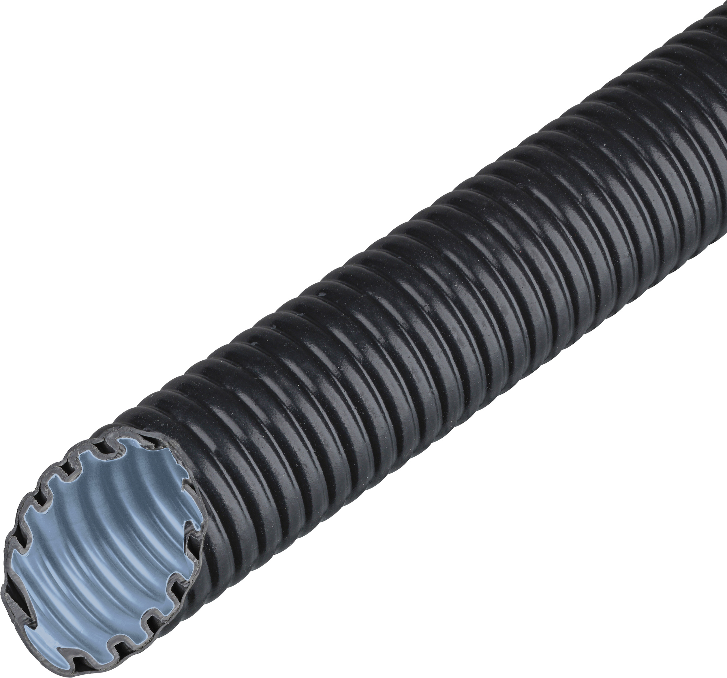 50 M Fränkische Kunststoff-Wellrohr schwer 25,0x18,4mm FFKuS-ES-F-UV25 sw