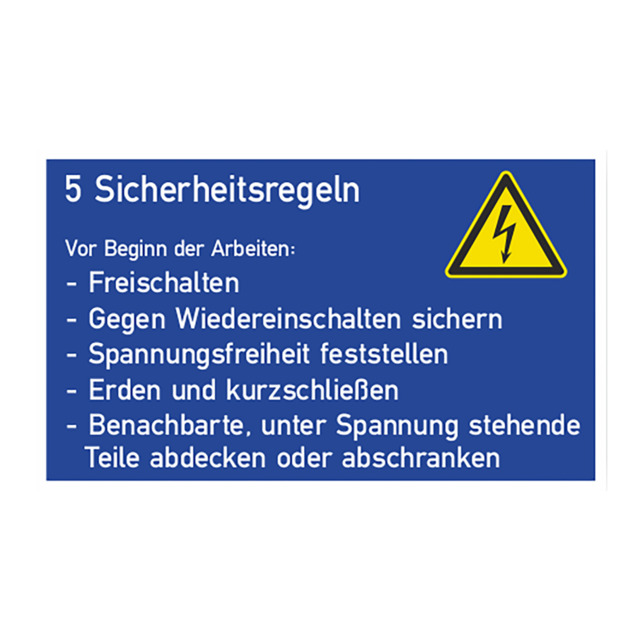 Cimco Werkzeuge GS 5 Sicherheitsregeln Gr. 200x120x1 182746