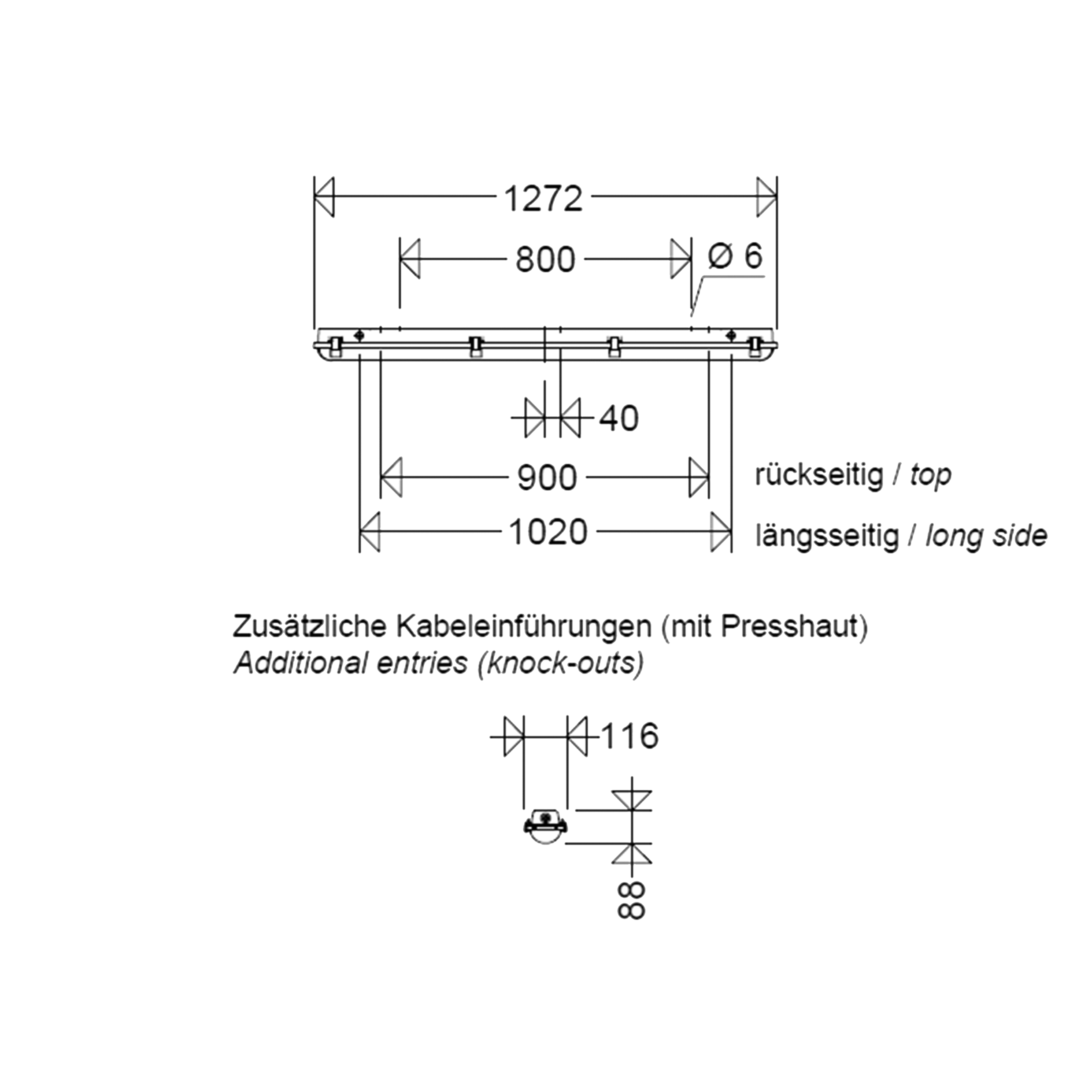 Schuch Licht LED-FR-Wannenleuchte 163 12L42G2