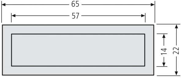 Renz Metallwaren. Kombitaster LIRA 65x22 weiss 97-9-85116 ws