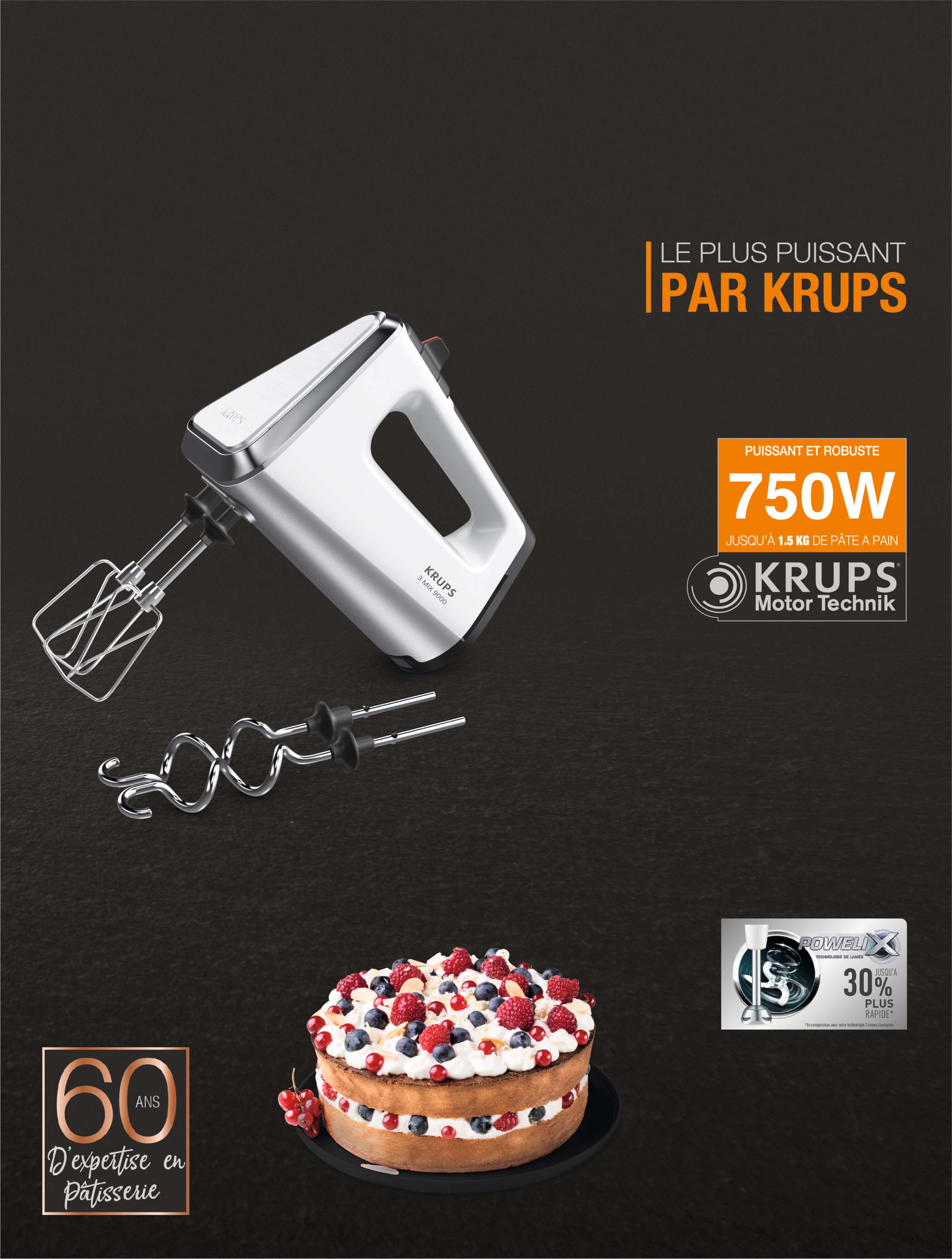 Groupe SEB WMF Handmixer m.Mixstab 3Mix 9000 GN9121 ws/si