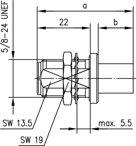 Telegärtner N-Kabeleinbaubuchse Crimp G1 (RG-58C/U) crimp/ 100024007