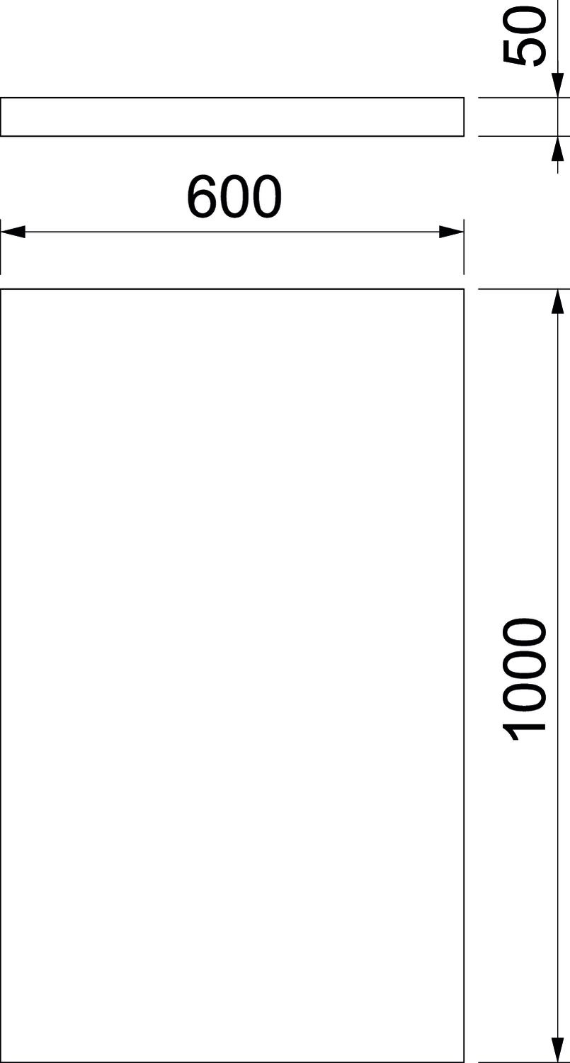 OBO Bettermann Vertr Mineralfaserplatte 1000x600x50mm PSX-P