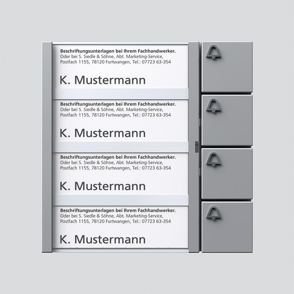 Siedle&Söhne Bus-Tasten-Modul si/met BTM 650-04 SM