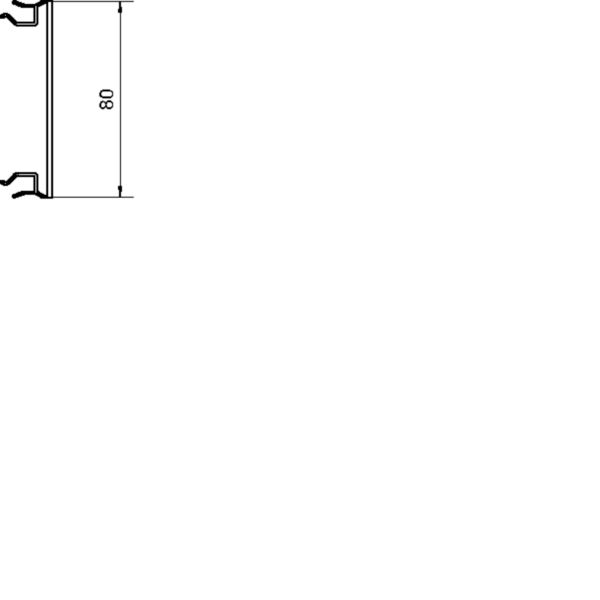 2 M Tehalit Brüstungskanal-Oberteil PVC 80mm lichtgrau BR08027035