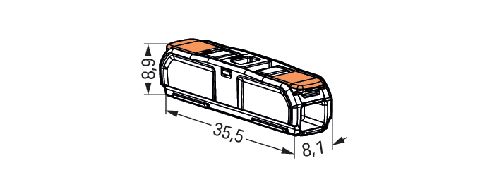 60 STK WAGO GmbH & Co. KG Durchgangsverbinder mit Hebel 221-2411