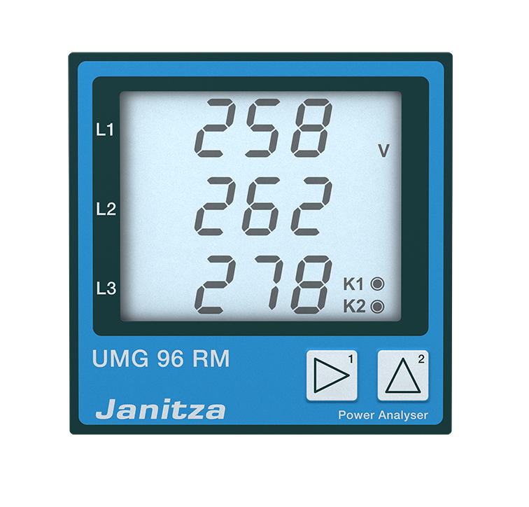 Janitza Electronic Netzanalysator 90-277VAC, 90-250VDC UMG 96RM-E #5222062