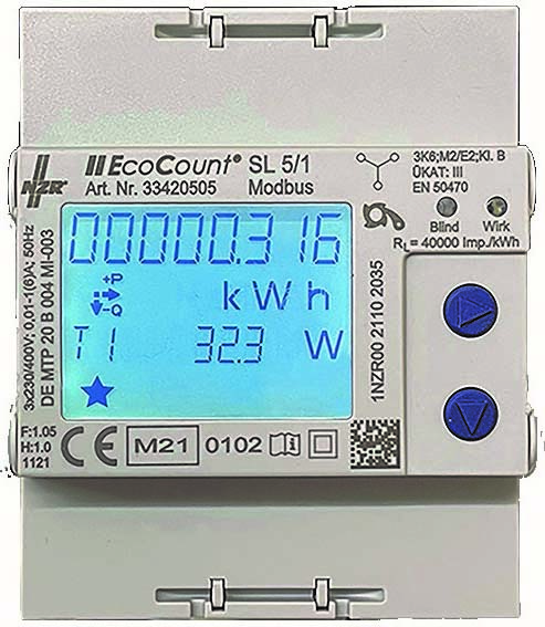 NZR Elektr.Hutschienenzähler 85A S0, MID EcoCount SL#33420218
