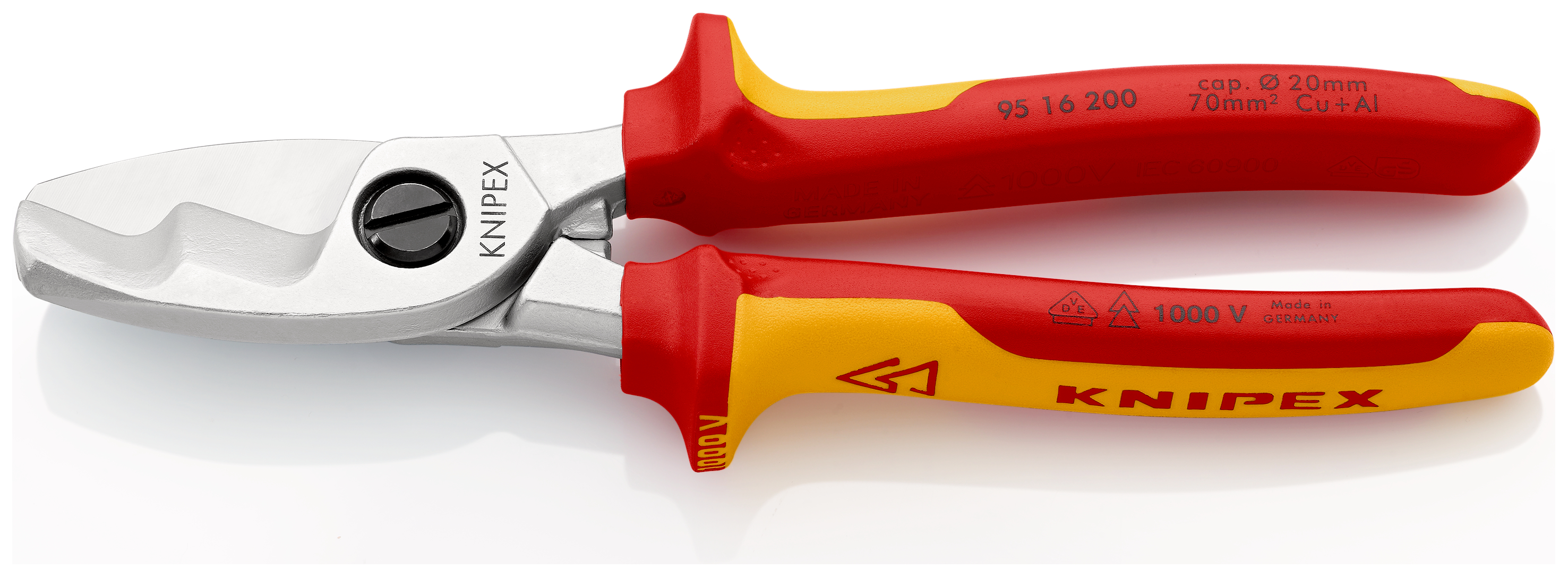 Knipex-Werk Kabelschere isoliert, 200mm 95 16 200