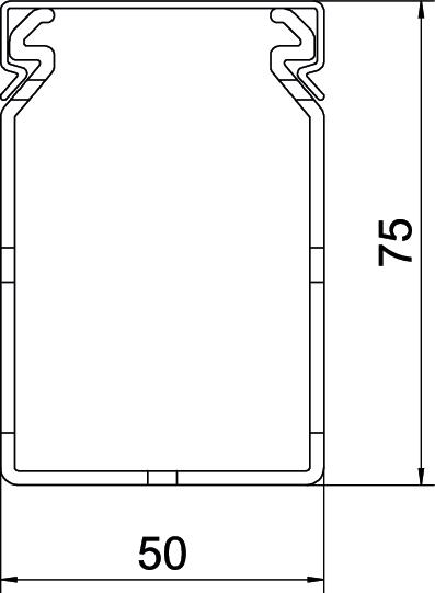 OBO Bettermann Vertr Verdrahtungskanal hfr, 75x50x2000, lgr LKVH N 75050