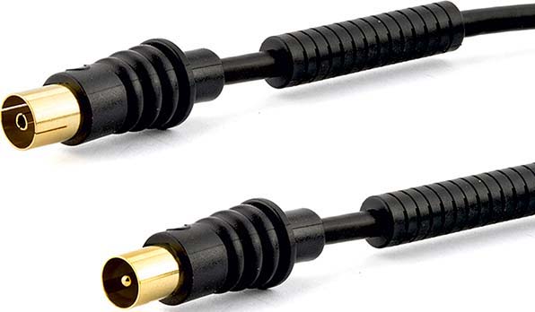 E+P Elektrik Antennenkabel 2,5m sw Gold AB 302 G