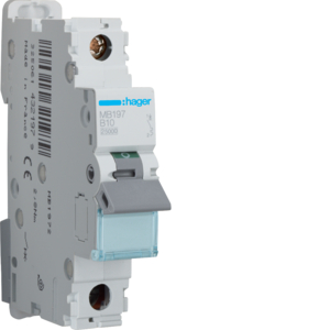 Hager Leitungsschutzschalter 1pol. B-10A,25kA MB197