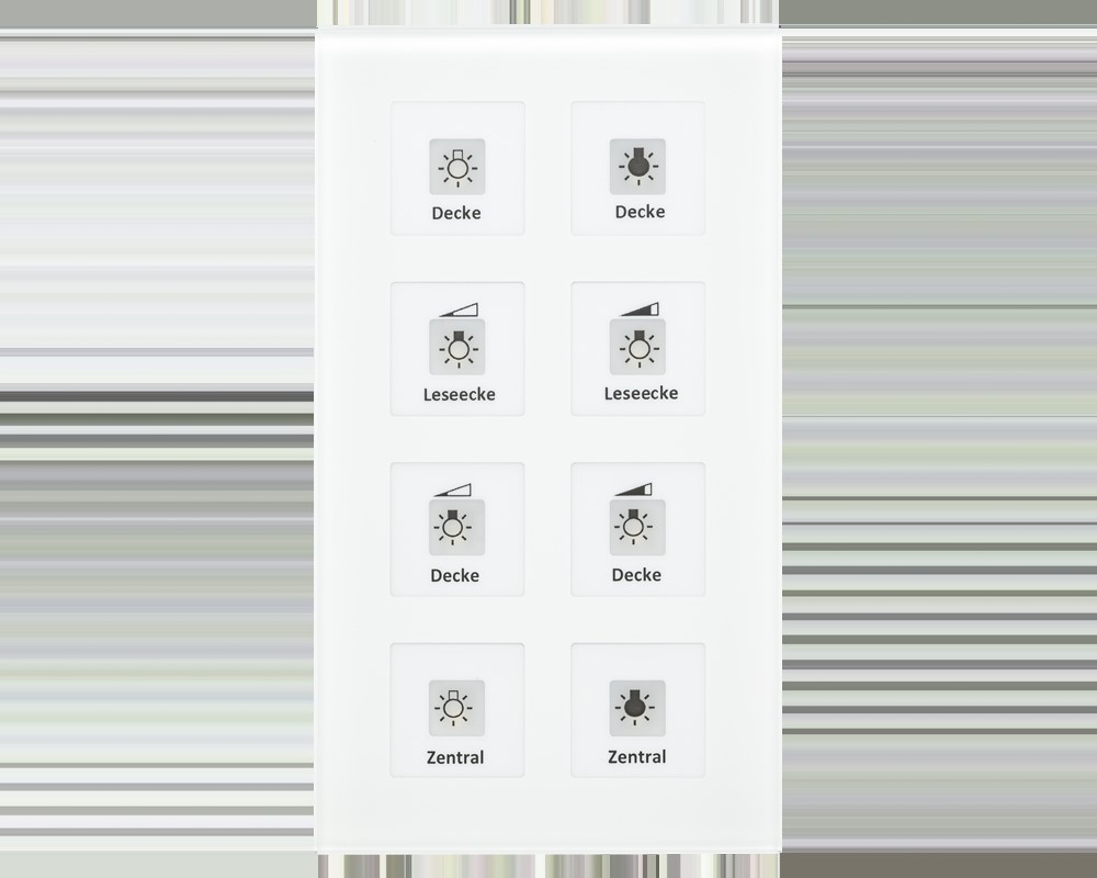 MDT technologies Glastaster Plus 8-fach ws, mit Temp.Sensor BE-GTT8W.01