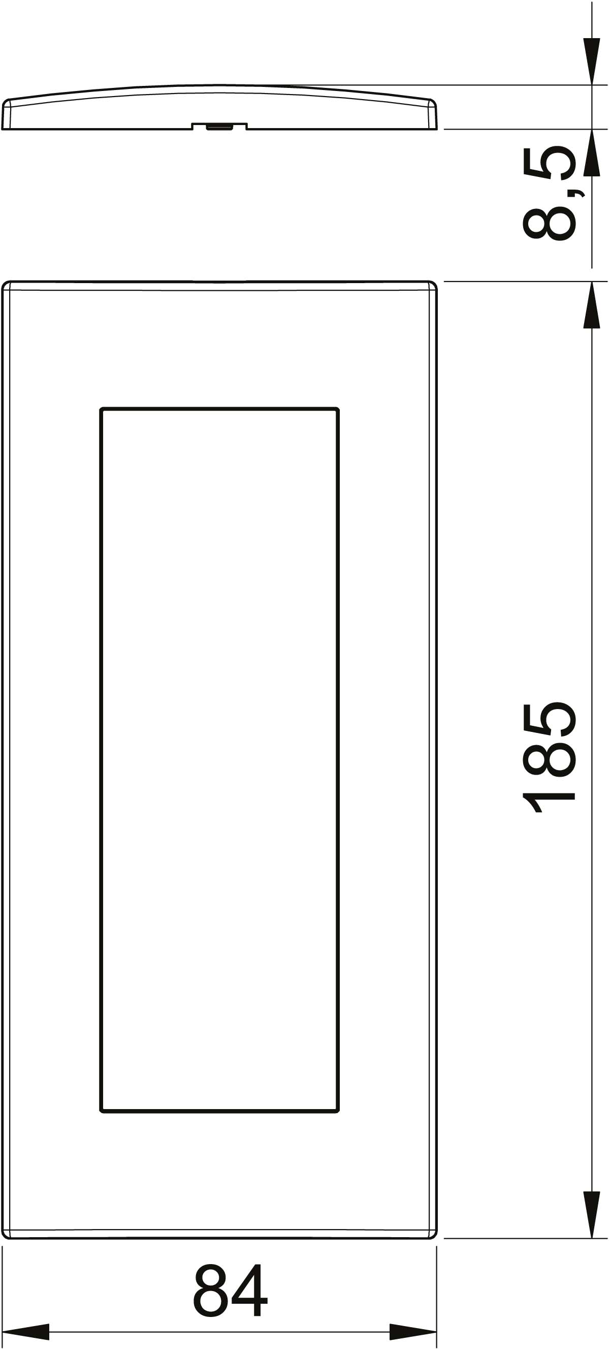 OBO Bettermann Vertr Abdeckrahmen 3fach 84x185mm rws AR45-F3 RW