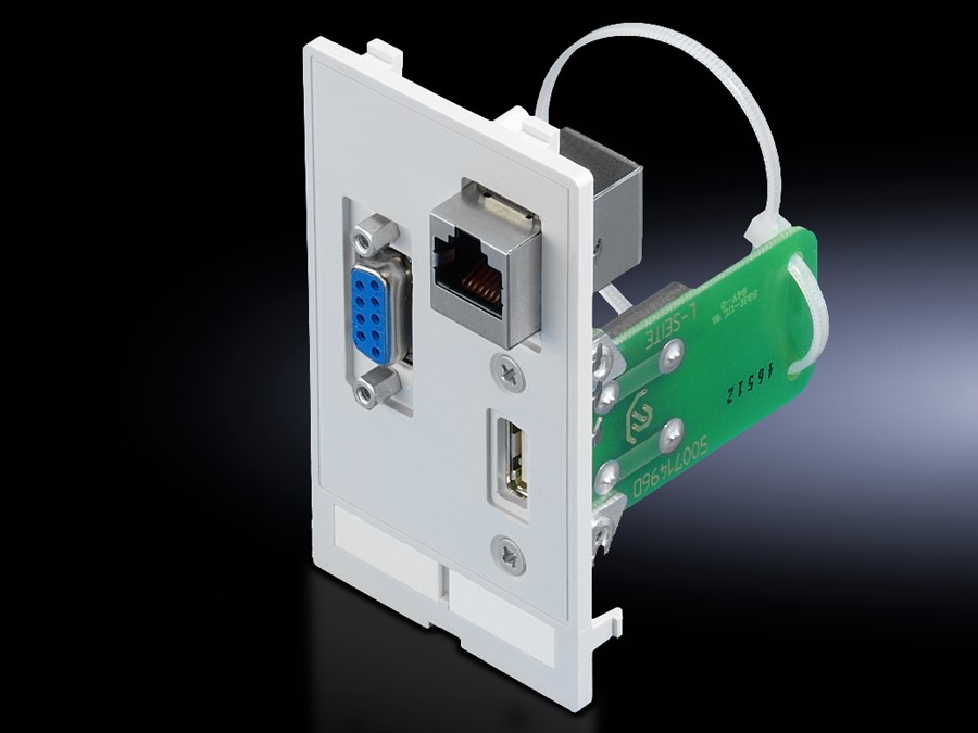 Rittal Schnittstellenneinsatz USB Bf.A,RJ45,SUB-D9 SZ 2482.570