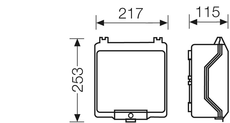 Hensel Leergehäuse 217x253x115mm KG 9003