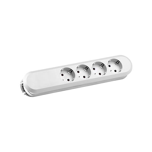 Bachmann Steckdosenleiste 4f. weiss ohne Schalter 381.223K