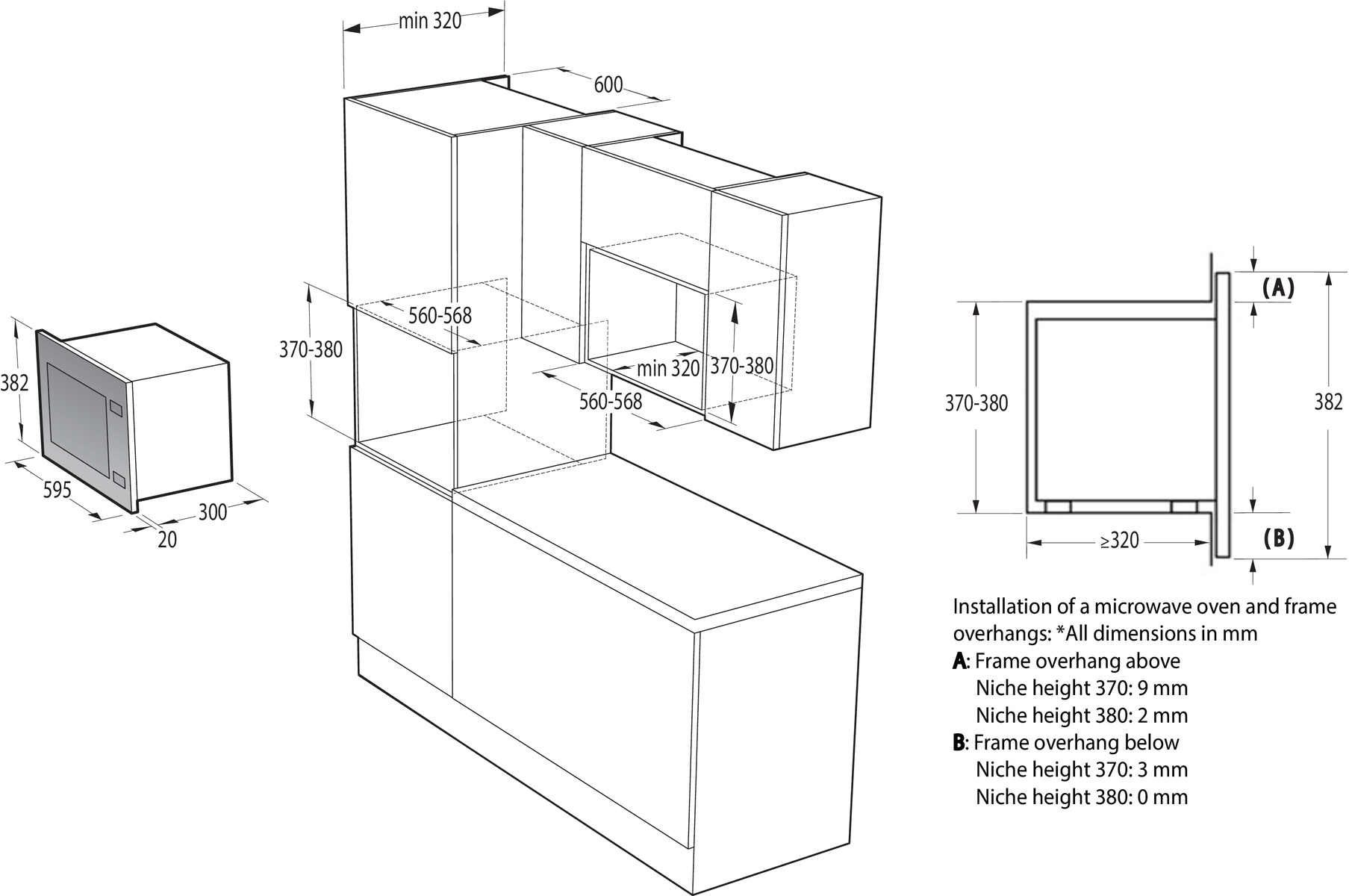 Hisense Gorenje DA EB-Mikrowelle m. Grill 700/1000W,17L,sw BM171EG1B