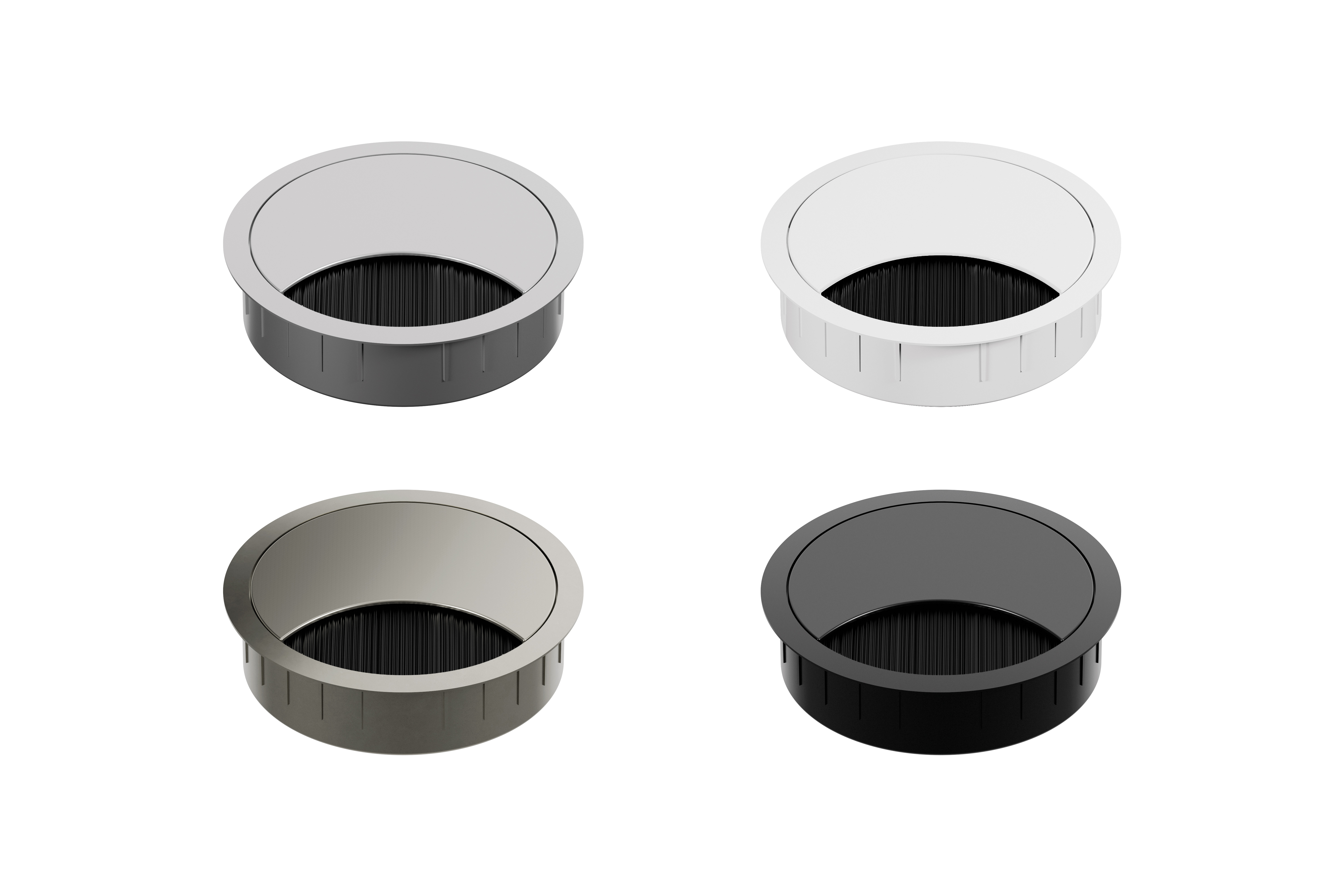 Bachmann Kabeldurchführung rund, silbergrau 930.300