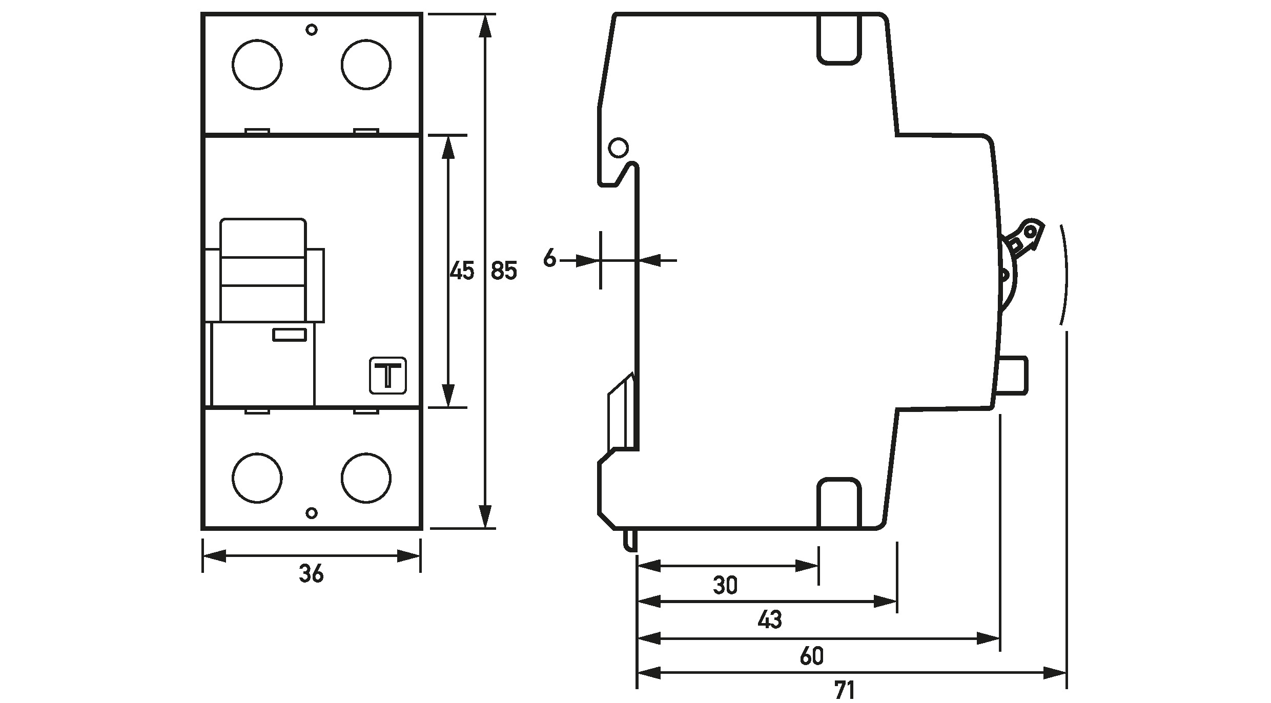 Doepke FI-Schalter  DFS2 025-2/0,03-A