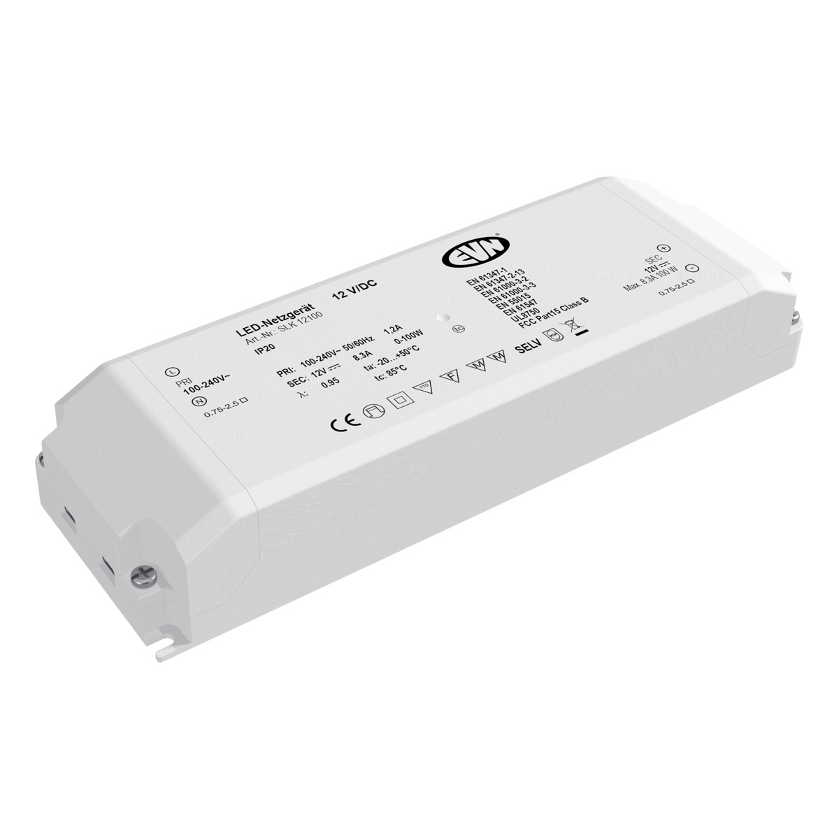 EVN Lichttechnik Netzgerät 12V/DC-0,1-100W IP20 SLK12100
