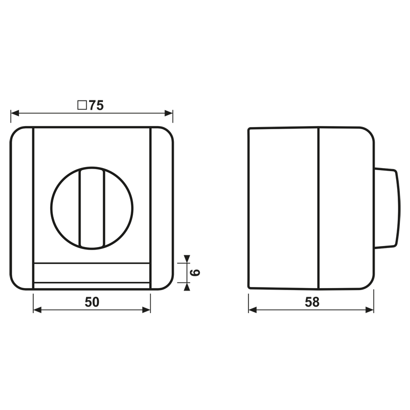Jung Jalousie-Drehschalter 10AX 250V 1-pol. 834.10 W