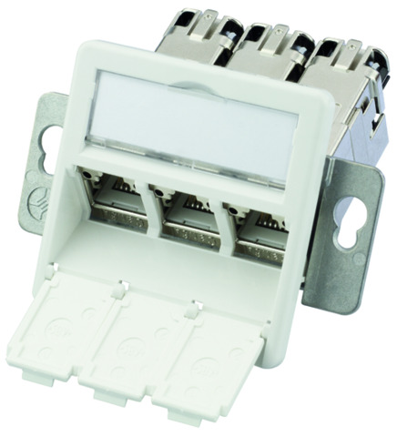 Telegärtner Modulaufn. AMJ-S 3fach T568A UP/50flexCat6A 100022966