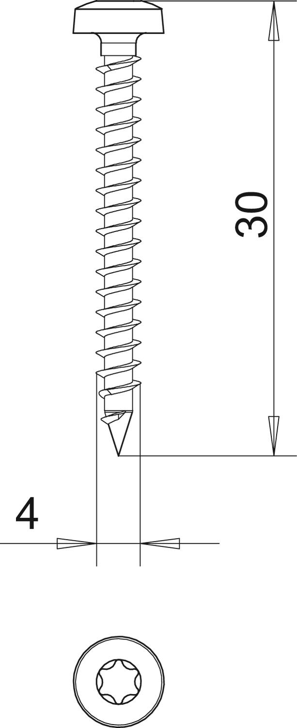 200 STK OBO Bettermann Vertr Golden-Sprintschraube 4758T 4.0x30