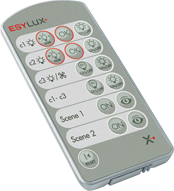 ESYLUX Endanwender-Fernbedienung  REMOTECONTROLPDiUSER