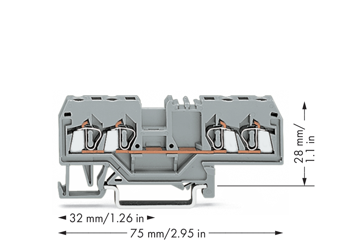 WAGO GmbH & Co. KG Durchgangsklemme 0,08-2,5mmq grau 280-633 WAGO GmbH & Co. KG Durchgangsklemme 0,08-2,5mmq grau 280-633